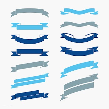 Set of blue banner vectors | Free stock vector - 543182