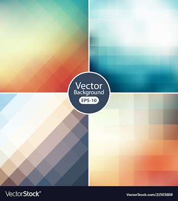  					Set of blurry triangle background vector image														