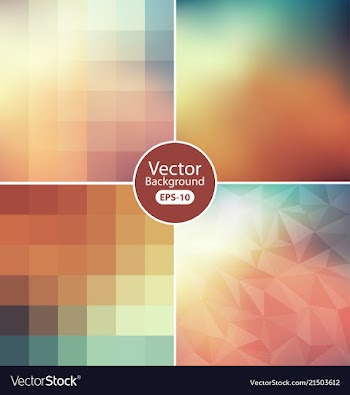  					Set of blurry triangle background vector image														