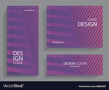 set of booklets with geometric lines