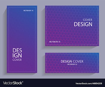 set of booklets with geometric shapes