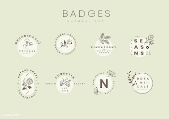 Set of botanical logo design vectors | Free stock vector - 523370