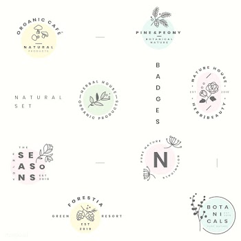 Set of botanical logo design vectors | Free stock vector - 523439