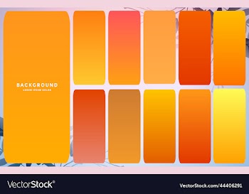 set of bright orange and yellow gradients