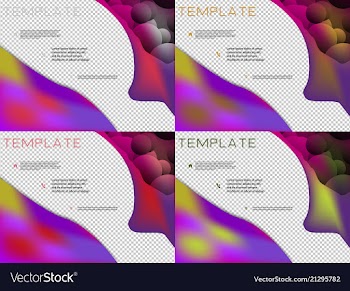Set of brochure cover brochure with color vector image