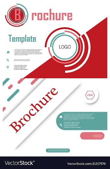Set of brochure cover brochure with color vector image