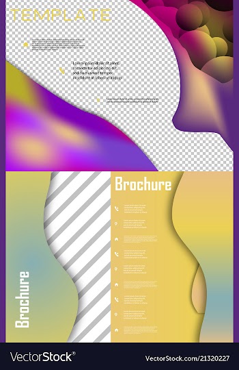 Set of brochure cover brochure with color vector image