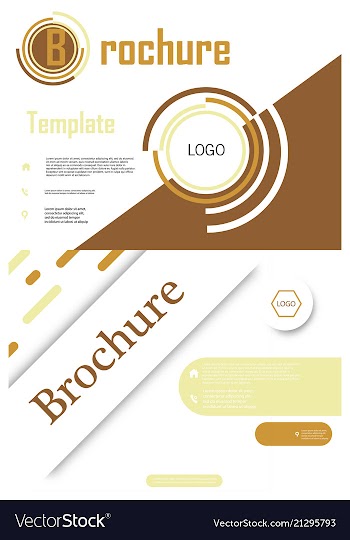 Set of brochure cover design and flyer layout vector image