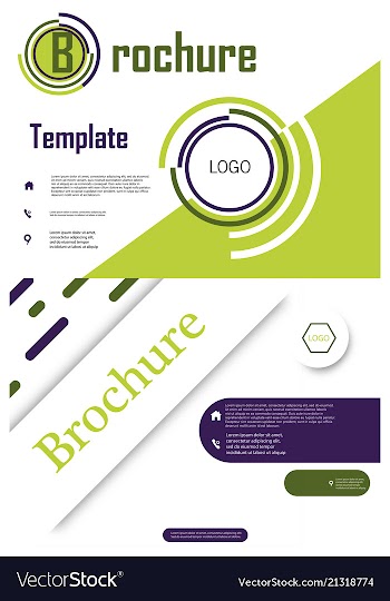Set of brochure cover design and flyer layout vector image