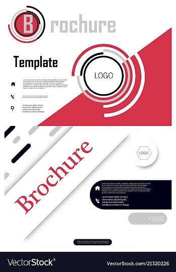 Set of brochure cover design and flyer layout vector image