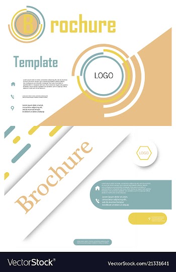 Set of brochure cover design and flyer layout vector image