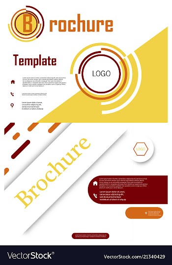 Set of brochure cover design and flyer layout vector image