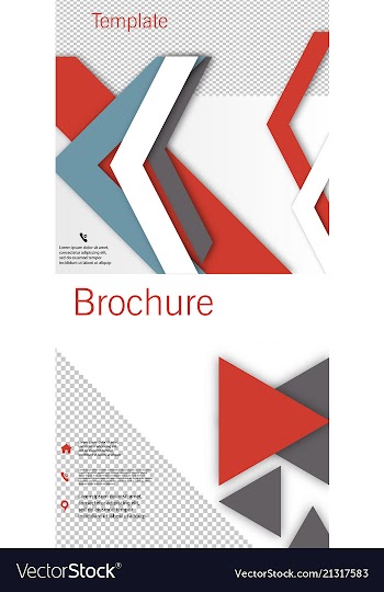 Set of brochure cover design fancy info banner vector image