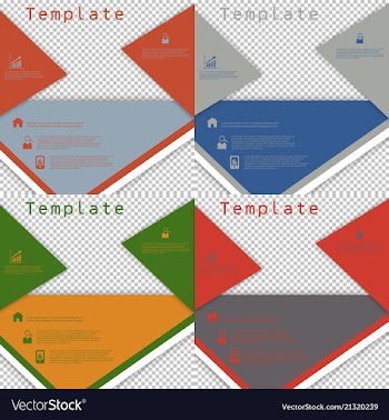 Set of brochure cover design fancy info banner vector image