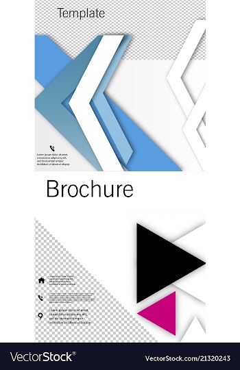 Set of brochure cover design fancy info banner vector image