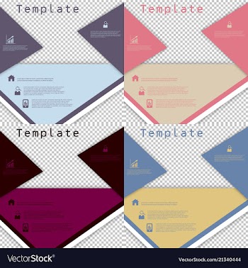 Set of brochure cover design fancy info banner vector image