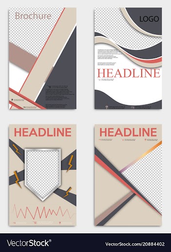 Set of brochure design corporate business vector image