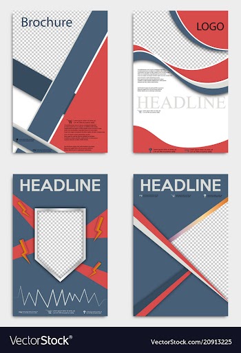 Set of brochure design corporate business vector image