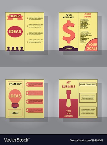 Set of brochure flyer design layout template size vector image