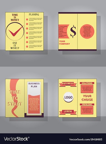 Set of brochure flyer design layout template size vector image