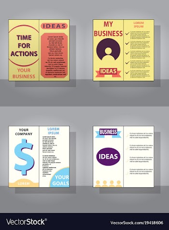 Set of brochure flyer design layout template size vector image