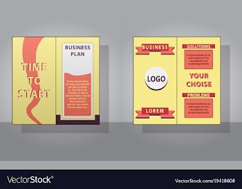 Set of brochure flyer design layout template size vector image