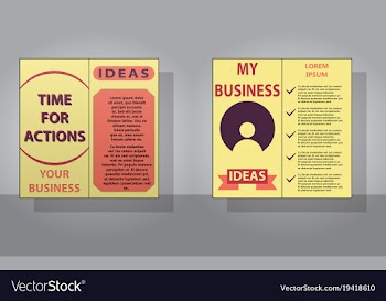 Set of brochure flyer design layout template size vector image