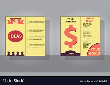 Set of brochure flyer design layout template size vector image