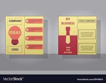 Set of brochure flyer design layout template size vector image