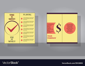 Set of brochure flyer design layout template size vector image