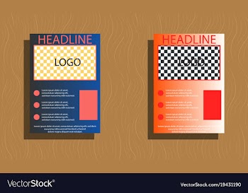 Set of brochure flyer design layout template size vector image