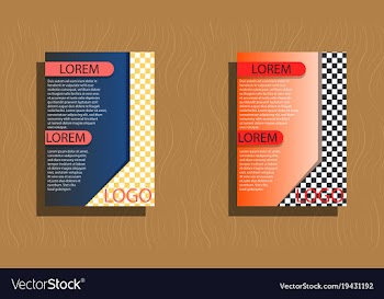 Set of brochure flyer design layout template size vector image