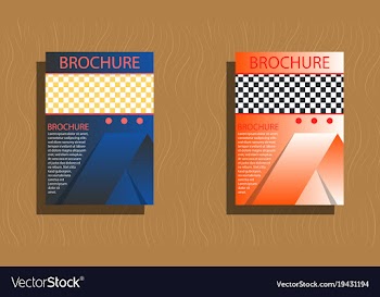Set of brochure flyer design layout template size vector image