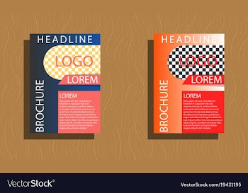 Set of brochure flyer design layout template size vector image