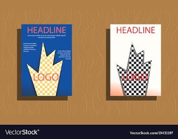 Set of brochure flyer design layout template size vector image