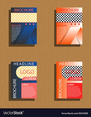 Set of brochure flyer design layout template size vector image