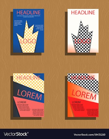 Set of brochure flyer design layout template size vector image