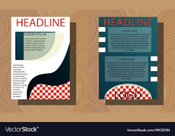 Set of brochure flyer design layout template size vector image