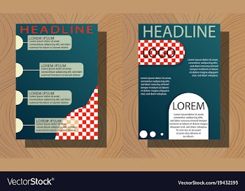 Set of brochure flyer design layout template size vector image