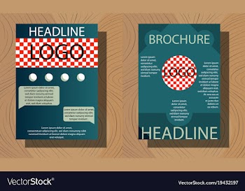Set of brochure flyer design layout template size vector image