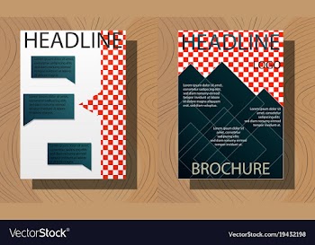 Set of brochure flyer design layout template size vector image