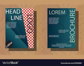 Set of brochure flyer design layout template size vector image