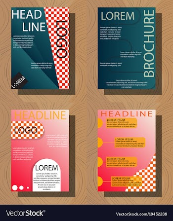 Set of brochure flyer design layout template size vector image