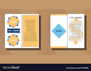 Set of brochure flyer design layout template size vector image