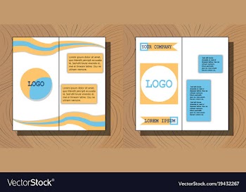 Set of brochure flyer design layout template size vector image
