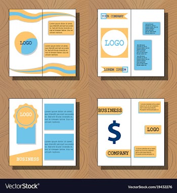 Set of brochure flyer design layout template size vector image