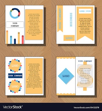 Set of brochure flyer design layout template size vector image