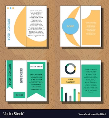 Set of brochure flyer design layout template size vector image