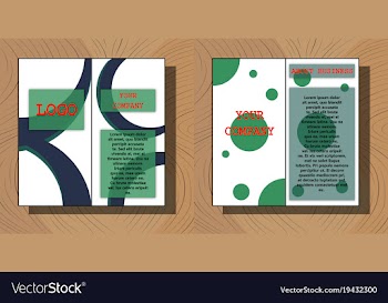 Set of brochure flyer design layout template size vector image