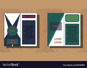 Set of brochure flyer design layout template size vector image